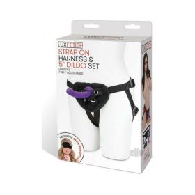 Lux Fetish Strap-on Harness 5 In. Dildo Set