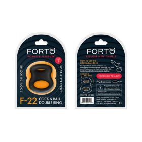 Forto F-22: Double Ring Liquid Silicone 49/55 Mm Black