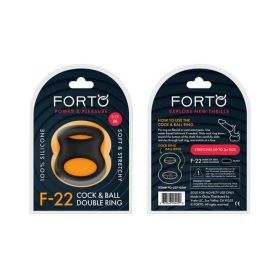 Forto F-22: Double Ring Liquid Silicone 53/55 Mm Black
