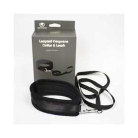 Spartacus Collar And Leash Neoprene Black