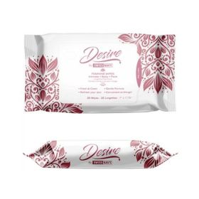 Swiss Navy Desire Unscented Feminine Wipes 25ct 6pc Display