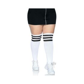 Over The Knee Athl Socks 1x/2x Wht/blk