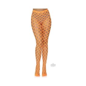 Jumbo Pothole Net Tights Os Neon Orange