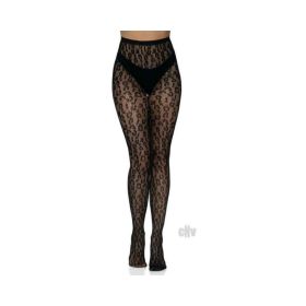 Leopard Net Tights Os Black