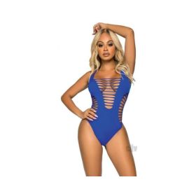 Seamless Shred Thong Bodysuit Os Blu