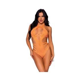 Seamless Lace Strappy Bodysuit Os Orn