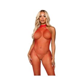 Industrial Backless Bodystocking Os Red