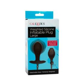 Weighted Silicone Inflate Plug Lg Black