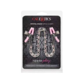 Nipple Play Crystal Chain Clamps Pink