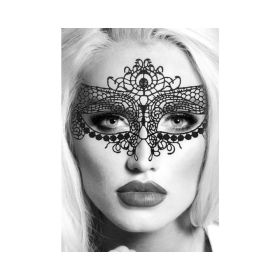 Ouch! Black & White Lace Eye Mask Queen Black