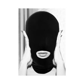 Ouch! Black & White Submission Mask With Open Mouth Black