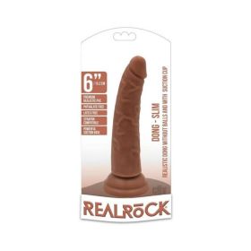 Realrock Slim Dildo Without Balls 6 Tan