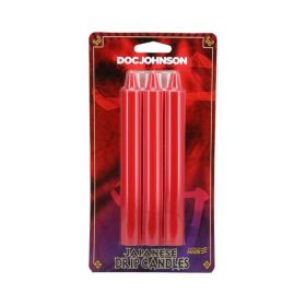 Japanese Drip Candles 3pk Red