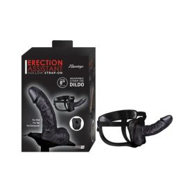 Erection Assistant Hollow Strap-on 8 In. Black