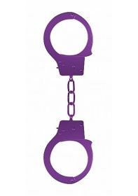 Ouch Beginners Handcuffs Metal Purple