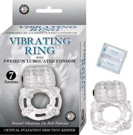 Vibrating Ring Crystal Pulsating Erection Keeper Clear