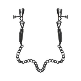 Fetish Fantasy Adjustable Nipple Chain Clamps Black