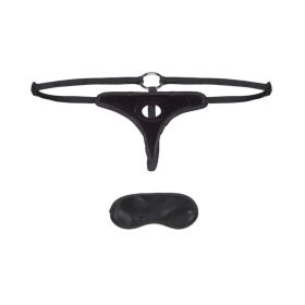 Lux Fetish Black Velvet Bikini Strap On O/S