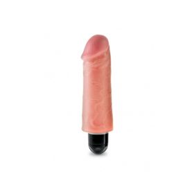 King Cock 5 inches Vibrating Stiffy Beige