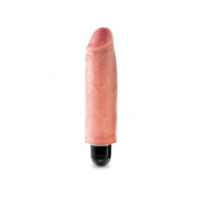 King Cock 6 inches Vibrating Stiffy Beige