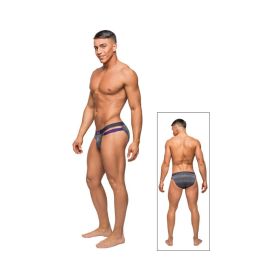 Male Power Heather Haze Cutout Bikini Grey Med