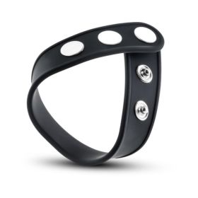 Performance - Vs5 - Silicone 3-snap Cock Strap - Black