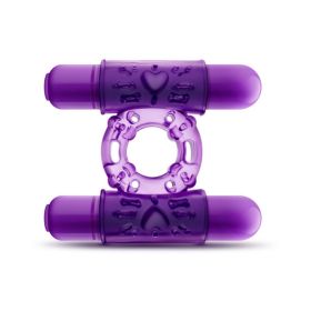 Play With Me - Double Play - Dual Vibrating Cockring - Purple