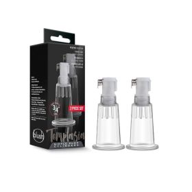Temptasia - Nipple Pumping Cylinders - Set Of 2 (0.75in Diameter) - Clear