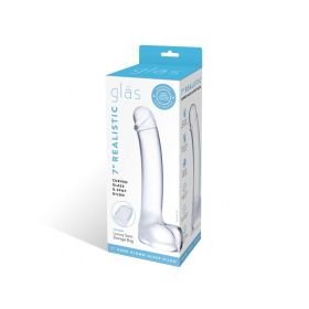 7" Realistic Curved Glass G-Spot Dildo