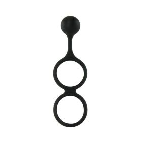 My Cock Ring Scrotum Ring With Weighted Ball Banger Silicone Black