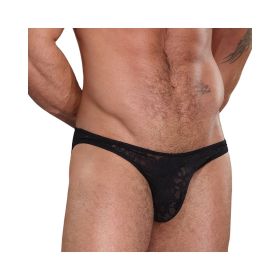 Male Power Lace Wonder Bikini Black Medium