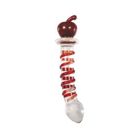A&e Eve's Twisted Crystal Glass Dildo Red